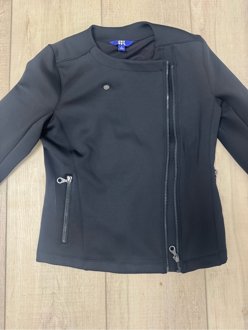 JoyLab Black Asymmetrical Zip Moto Jacket